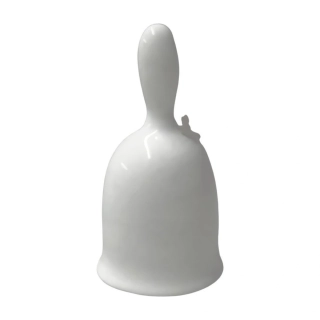 Zvonek keramika 8,5cm bílá