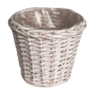 Obal proutí pr.16cm bílá patina