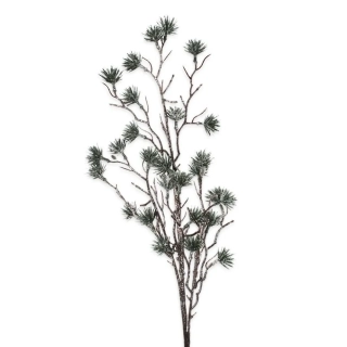 Modřín větev pvc 68cm třpytky