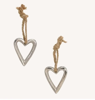 Kovové srdce na zavěšení 5x4x1 cm