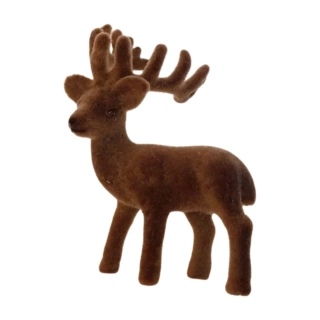 Velurový sob hnědý 11 cm