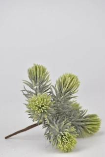 Ojíněná smrková větvička 13 cm