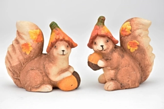 Keramická veverka 10,5x10x6 cm, mix druhů