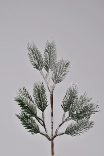 Smrková větvička zasněžená 37 cm