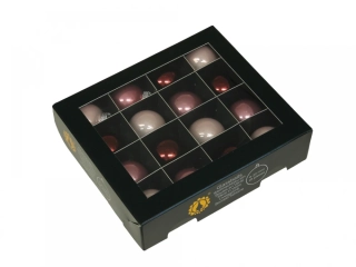 Skleněné baňky divoký květ 3 cm, sada 16 ks