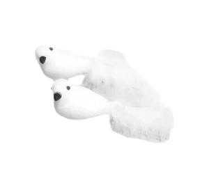 Ptáčci na klipu peří 2ks/16cm bílá