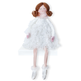 Figurka vánoční textil 55cm bílá