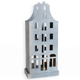 Domek pvc/LED 41cm šedá