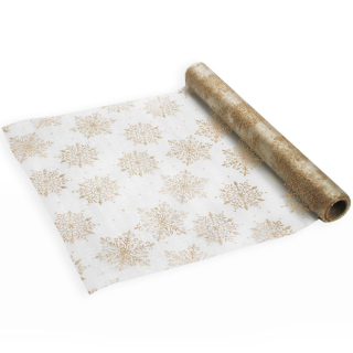 Organza vánoční 36cm/5m krém