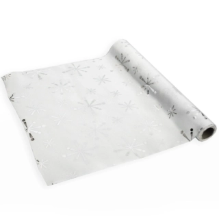 Vánoční satén 36cm/5m bílá