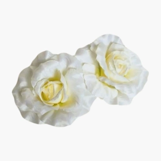 Růže textil vazbová S/2/10cm bílá