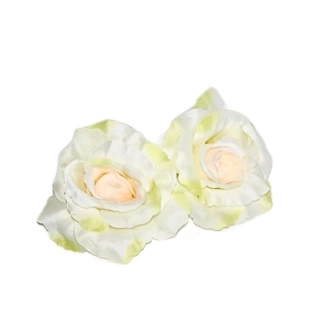 Růže textil vazbová S/2/10cm krémová