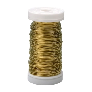 Floristický drát zlatý 0,3 mm – 50 g (70 m)