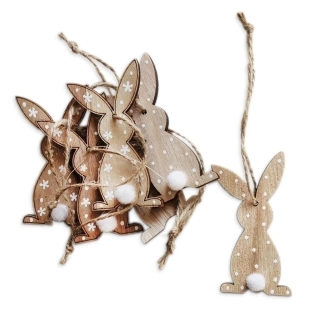 Zajíc závěs dřevo S6/7cm natural