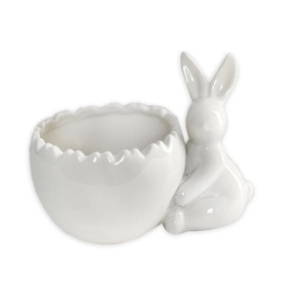Obal zajíček porcelán pr.9cm bílá