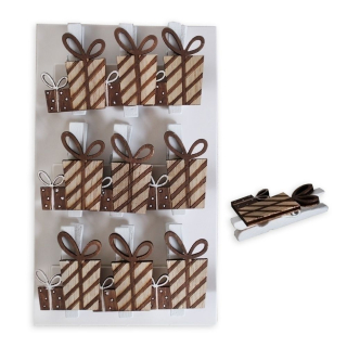 Dárek kolíčky dřevo 9ks/4,5cm natural