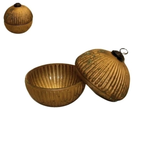 Koule sklo 10cm hnědá rustic