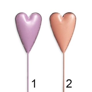 Srdce zápich kov 4,5/27cm mix