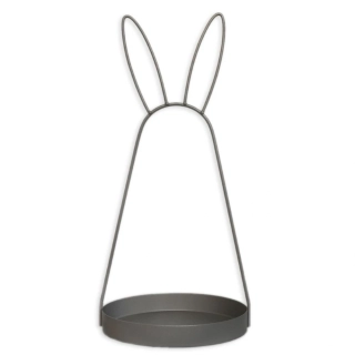 Zajíc kov miska 49cm šedá