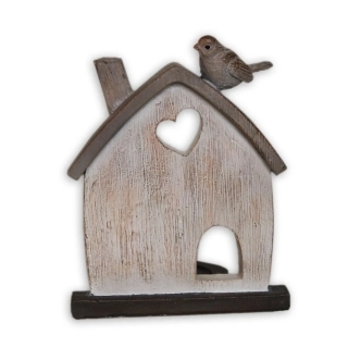 Domek svícen polyresin 15,5cm