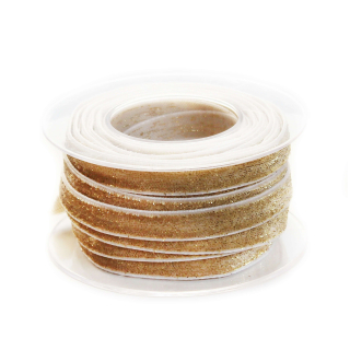 Stuha samet 1cm/8m šampáň