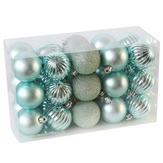 Baňky pvc 30ks/5cm mint