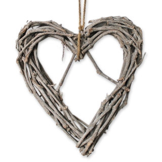 Srdce proutí natural patina