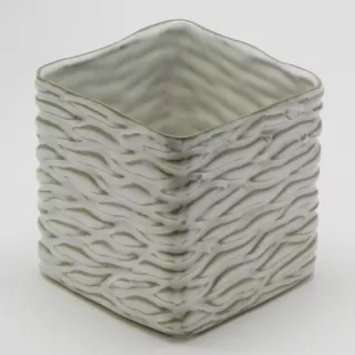 Obal čtverec keramika bílo/šedá