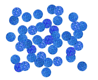 Fóliové konfety, 2 cm, 250g, holografické modré