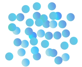 Fóliové konfety 2 cm, 250g, tyrkysové