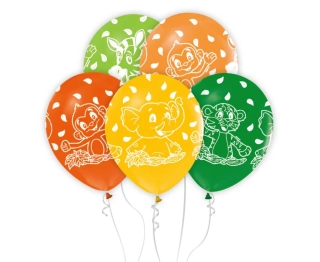Balónky Zvířátka, různé barvy, 30 cm, 5 ks.