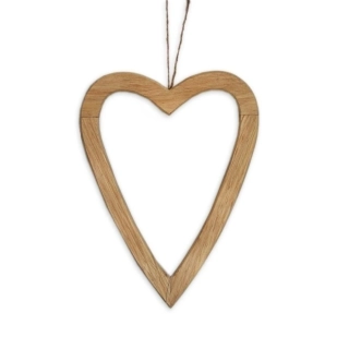 Srdce závěs dřevo 20cm