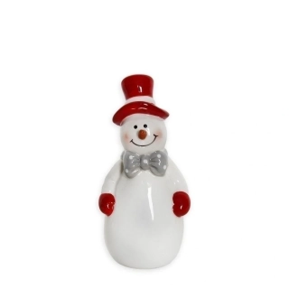 Sněhulák keramika V10cm bílá