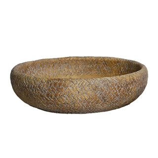 Obal mísa beton pr.26cm hnědo-zlatá