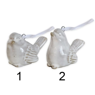 Ptáček závěs porcelán 5,6cm mix