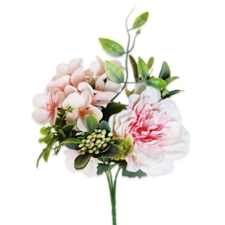 Kytice textil x5/26cm růžová