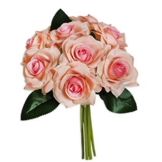 Růže kytice x9/8/25cm růžová