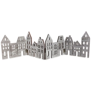 Domky dřevo 60cm šedá