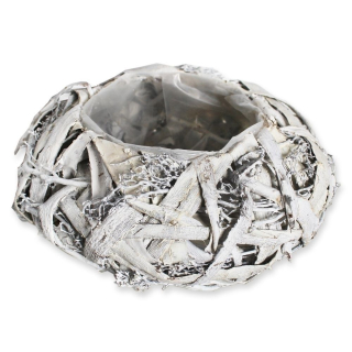 Koule obal proutí pr.25cm šedá patina