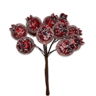 Jeřabiny zápich pvc x12/2/11cm karmín námraza