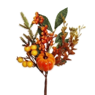 Větvička podzim pvc 21cm oranž