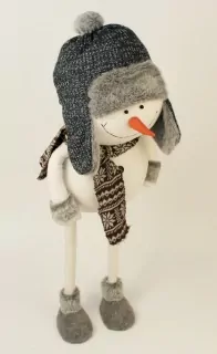 Sněhulák na přužině/textil 115cm