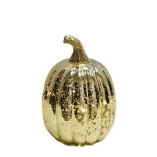 Dyně sklo LED pr.10,8V15,5cm zlatá