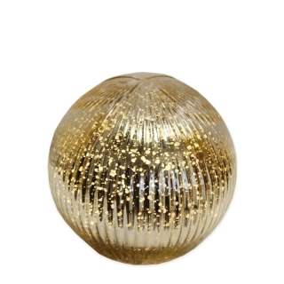 Koule dekorace sklo LED pr.15cm zlatá