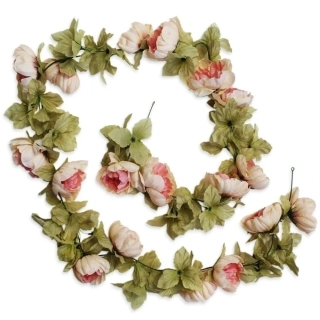 Pivoňky girlanda x18/220cm růžová