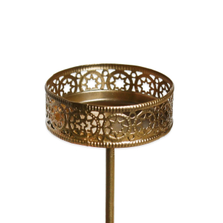 Držák na svíčku kov zápich 5cm zlatá