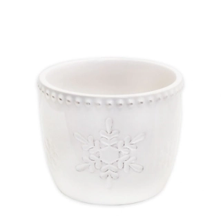 Obal vločka keramika V8,7cm bílá