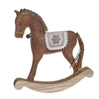 Houpací kůň filc D30cm hnědá