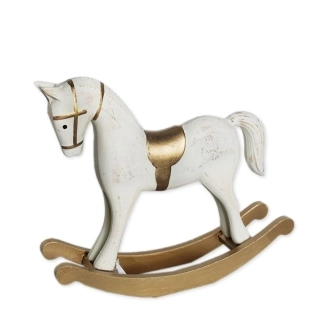 Houpací kůň dřevo D23cm krém