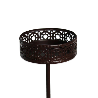 Držák na svíčku kov zápich 5cm hnědá